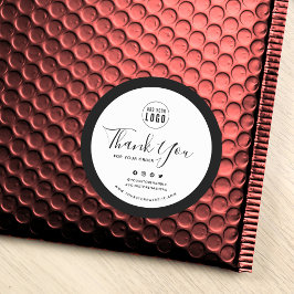 ロゴを追加するソーシャルメディアありがとうごカスタムざいま縁どす。 ラウンドシール