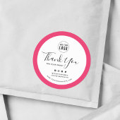 ロゴを追加するソーシャルメディアありがとうごカスタムざいま縁どす。 ラウンドシール