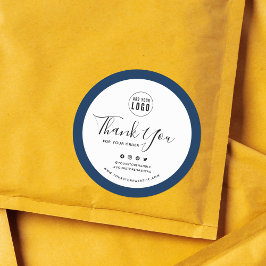 ロゴを追加するソーシャルメディアありがとうごカスタムざいま縁どす。 ラウンドシール