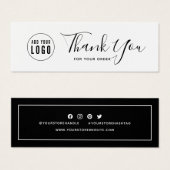 ロゴを追加するソーシャルメディアありがとう (正面&裏面)