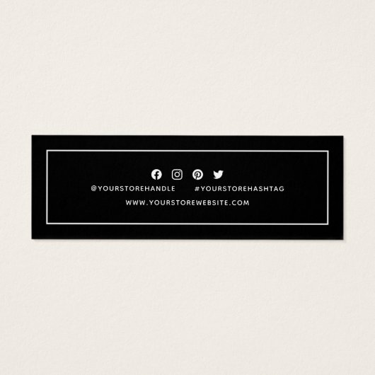 ロゴを追加するソーシャルメディアありがとう (裏面)