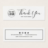 ロゴを追加するソーシャルメディアありがとう (正面&裏面)