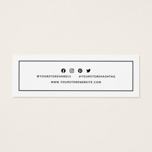 ロゴを追加するソーシャルメディアありがとう (裏面)