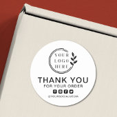 ロゴを追加するソーシャルメディアのご注文ありがとうございます ラウンドシール