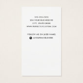 ロゴを追加するソーシャルメディアの縦型名刺 (裏面)