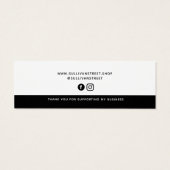 ロゴを追加するソーシャルメディアスタッドイヤリングホルダー (裏面)