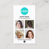 ロゴを追加するソーシャルメディアフォトカード – Instagram 名刺 (正面)