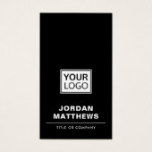 ロゴを追加するソーシャルメディア垂直名刺 (正面)