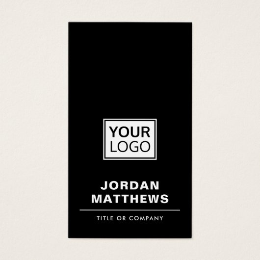 ロゴを追加するソーシャルメディア垂直名刺 (正面)