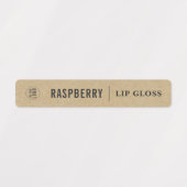 ロゴを追加するダークグレーラインクラフト製品ラベル ラベル (デザイン1)