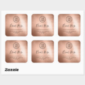 ロゴを追加するバラゴールドフォイルろうそく製品ラベル スクエアシール (シート)