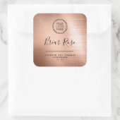 ロゴを追加するバラゴールドフォイルろうそく製品ラベル スクエアシール (バッグ)