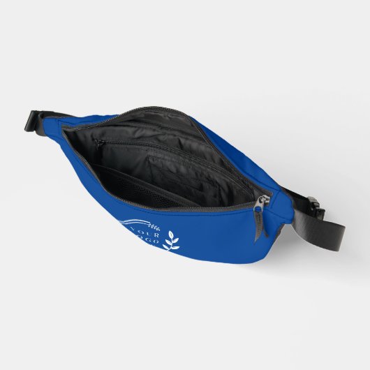 ロゴを追加するビジネス企業の深い青 ファニーパック (見開き)