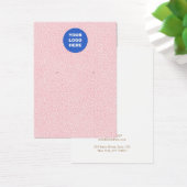 ロゴを追加するピンクパターンイヤリングディスプレイカード (デスク)