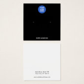 ロゴを追加するブラックスタッドイヤリングディスプレイカード (正面&裏面)