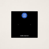 ロゴを追加するブラックスタッドイヤリングディスプレイカード (正面)