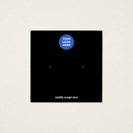 ロゴを追加するブラックスタッドイヤリングディスプレイカード