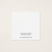 ロゴを追加するブラックスタッドイヤリングディスプレイカード (裏面)