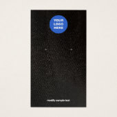 ロゴを追加するブラックリザードイヤリングディスプレイカード (正面)