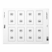 ロゴを追加するブラック縁どバッグパッケージングステッカー ラベル (フルシート)