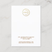 ロゴを追加するヘアクリップバレットディスプレイの白 名刺 (裏面)