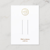 ロゴを追加するヘアクリップバレットディスプレイの白 名刺 (正面)