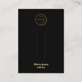 ロゴを追加するヘアクリップバレットディスプレイブラック 名刺