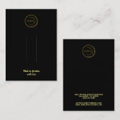 ロゴを追加するヘアクリップバレットディスプレイブラック 名刺 (正面/裏面)