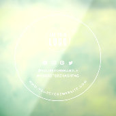 ロゴを追加するホワイトソーシャル縁どメディアのブランディング ウィンドウサイン (シート3)