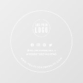 ロゴを追加するホワイトソーシャル縁どメディアのブランディング ウィンドウサイン (シート)