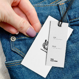 ロゴを追加するホワイトミニマルつるラベル