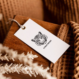 ロゴを追加するホワイトミニマルつるラベル 名刺