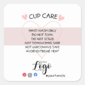 ロゴを追加するマグ気にシャルのビジネス スクエアシール (正面)