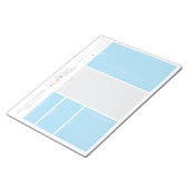 ロゴを追加するミニマルなブルー未適用の毎日プランナー ノートパッド (アングル)