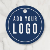 ロゴを追加するミニマルシンプルリストの編集可能カラーラベル フェイバータグ (正面)