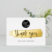 ロゴを追加するモダン白黒金ゴールド 箔シーズンカード (立ち正面)