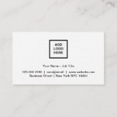 ロゴを追加するラグジュアリーリネンの名刺 名刺 (正面)