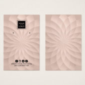 ロゴを追加するロータススパイラルイヤリングディスプレイ (正面&裏面)