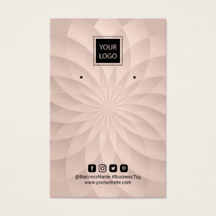 ロゴを追加するロータススパイラルイヤリングディスプレイ