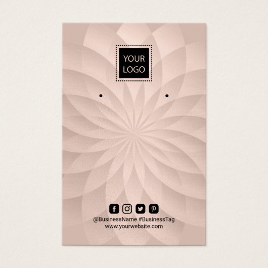 ロゴを追加するロータススパイラルイヤリングディスプレイ (正面)