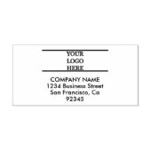 ロゴを追加する大企業差出人住所 セルフインキングスタンプ (デザイン)