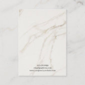 ロゴを追加する大理石ネックレスジュエリーディスプレイカード 名刺 (裏面)