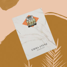 ロゴを追加する大理石ネックレスジュエリーディスプレイカード 名刺