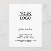 ロゴを追加する文字カスタムプロモーション ポストカード (正面)