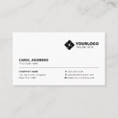 ロゴを追加する標準の白 名刺 (正面)