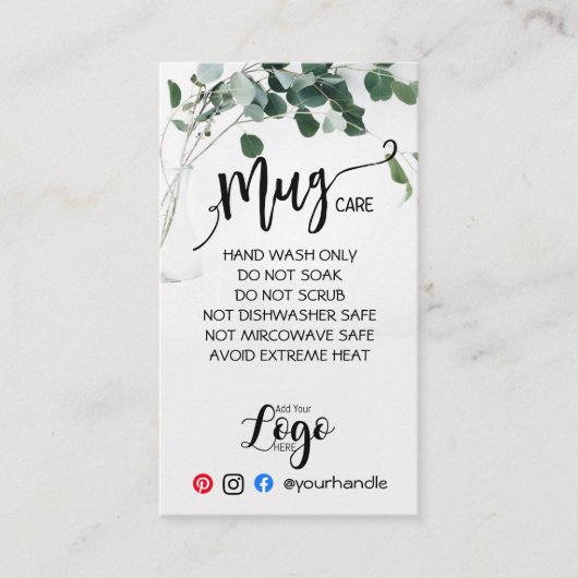 ロゴを追加する気にビニールビジネスeucalyptus 名刺