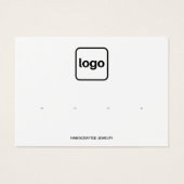 ロゴを追加する水平4つのイヤリング穴セット表示 (正面)