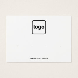 ロゴを追加する水平4つのイヤリング穴セット表示