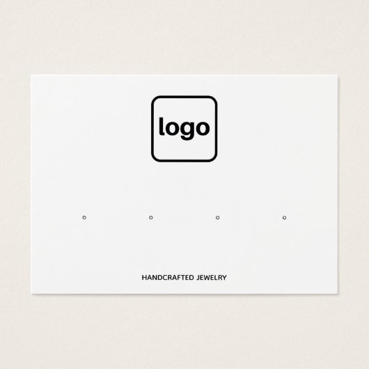 ロゴを追加する水平4つのイヤリング穴セット表示 (正面)