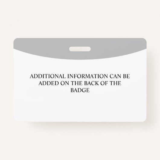 ロゴを追加する病院の従業員の写真ID バッジ (裏面)